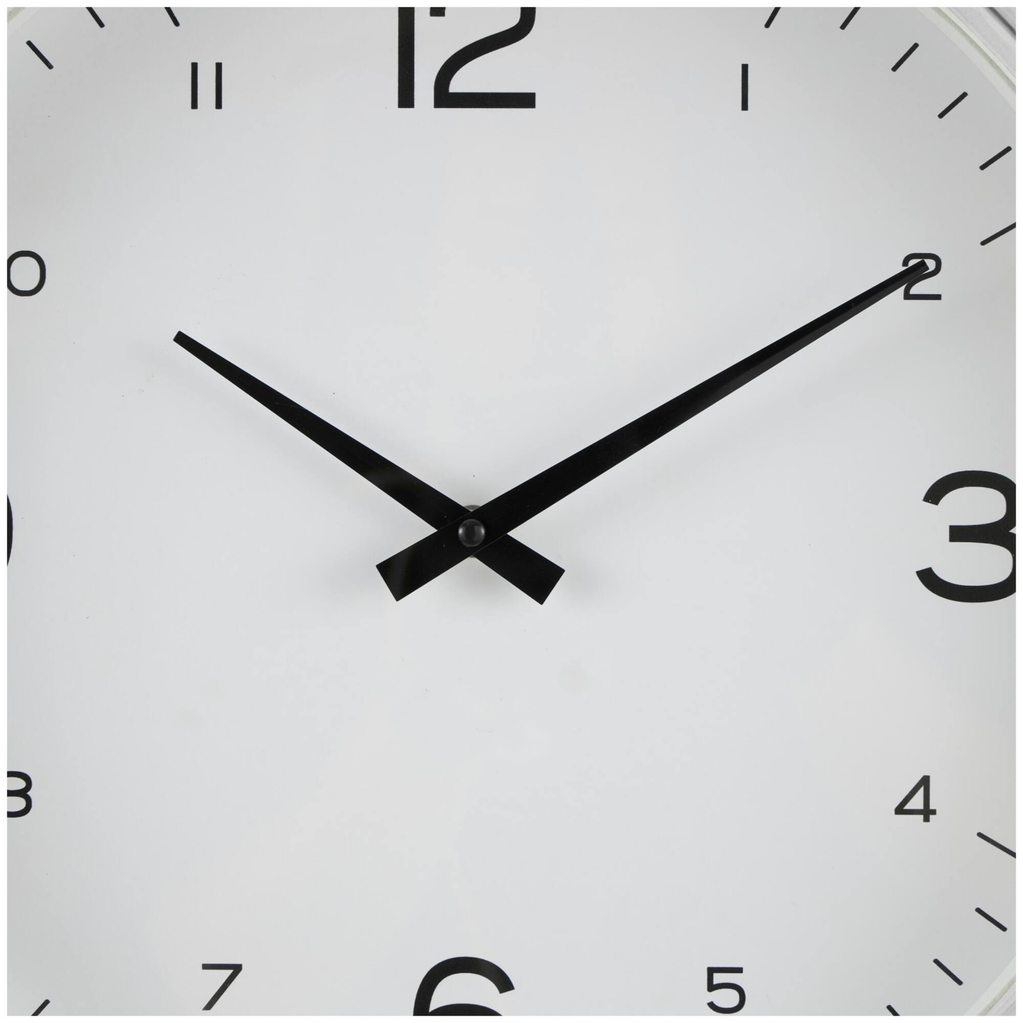 16" Light Brown Framed Wall Clock